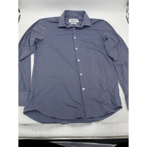 Mizzen+Main Spinnaker Large Trim Blue Check Performance Shirt USA